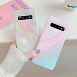 Carcasa Samsung Galaxy textura de mármol colorido